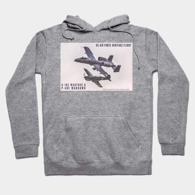 1-sided P-40 and A-10 muted-color Hoodie by acefox1